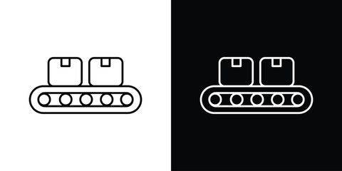 Conveyor belt icon Graphic vector set for ui design