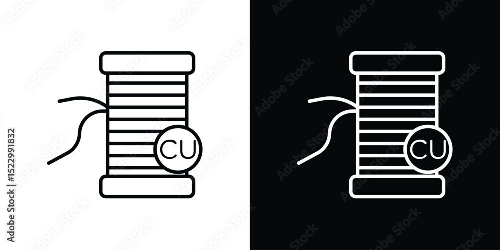 Poster copper icon graphic vector set for ui design