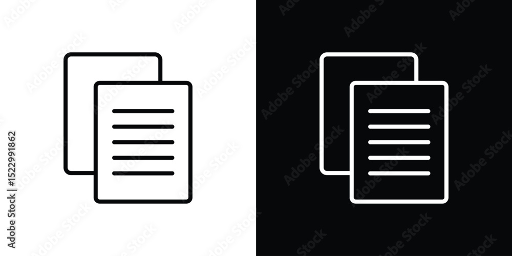 Poster copy icon graphic vector set for ui design