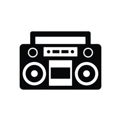 retro radio isolated on white