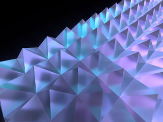 Obraz premium ピラミッド、四角錐を敷き詰めた背景の3Dイラストレーション