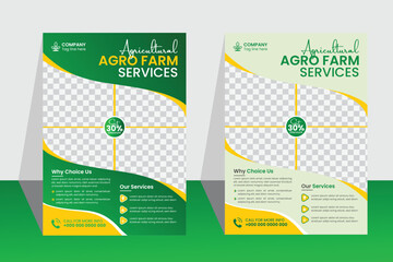 Green Agriculture Business Flyer – Fully Editable Farm Marketing Template for Illustrator