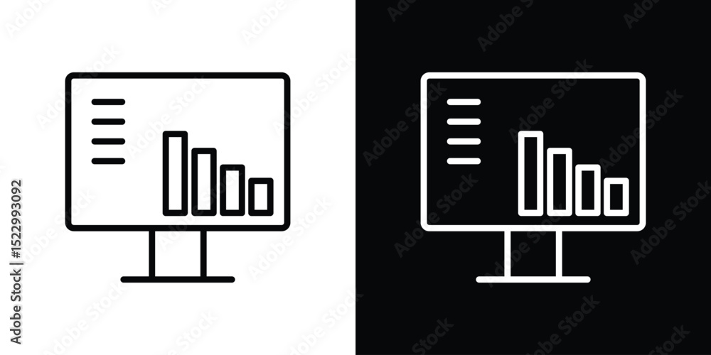 Poster dashboard icon graphic vector set for ui design