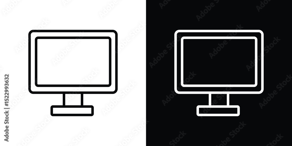 Poster desktop icon graphic vector set for ui design