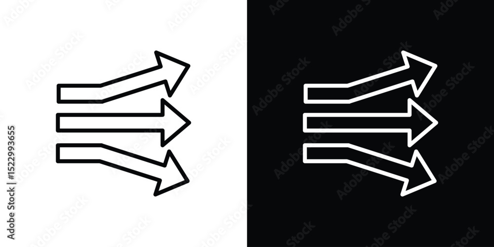 Poster diagram sankey icon graphic vector set for ui design