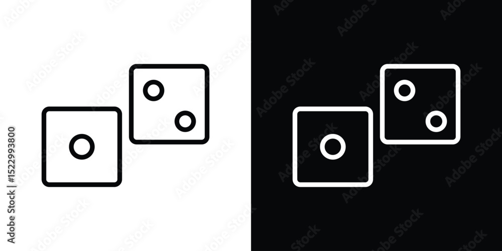 Poster dice icon graphic vector set for ui design