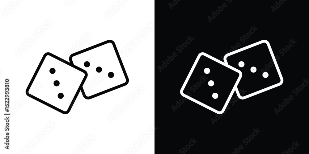Aufkleber dice three icon graphic vector set for ui design