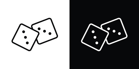 Dice three icon Graphic vector set for ui design