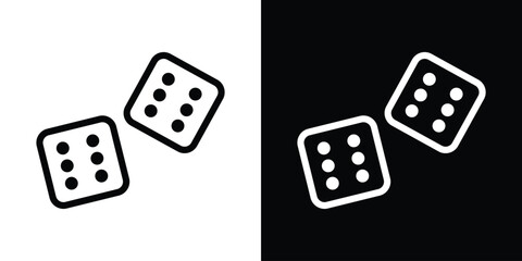 Dice six icon Graphic vector set for ui design