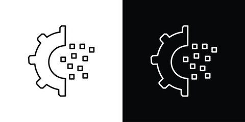 Digital transformation icon Graphic vector set for ui design