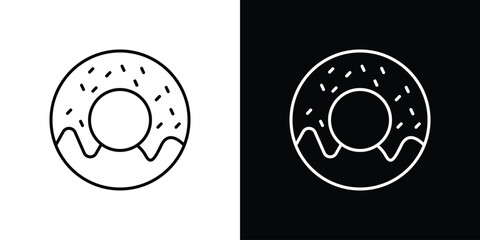 Donut icon Graphic vector set for ui design