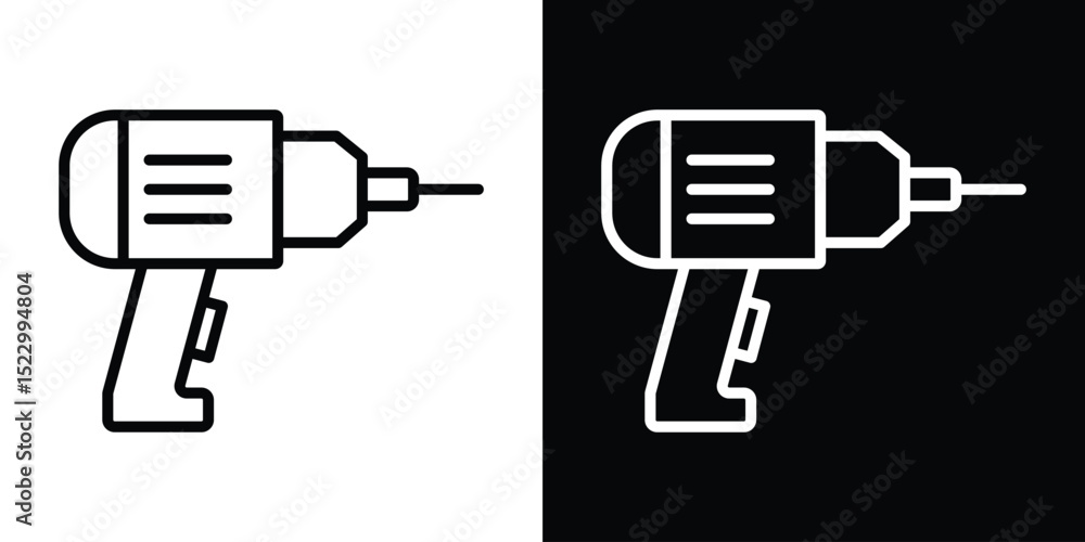 Poster drill icon graphic vector set for ui design
