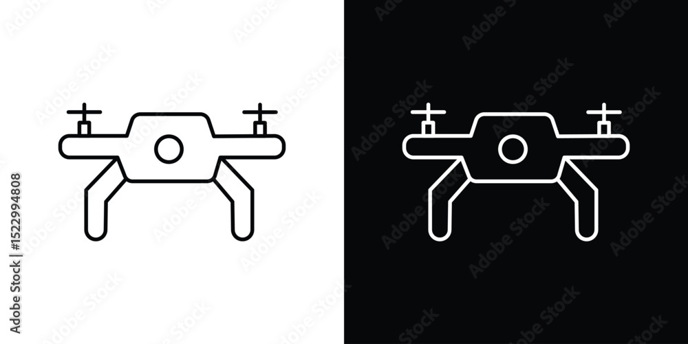 Aufkleber drone icon graphic vector set for ui design