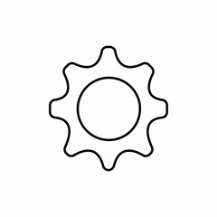 Settings gear security icon vector sign