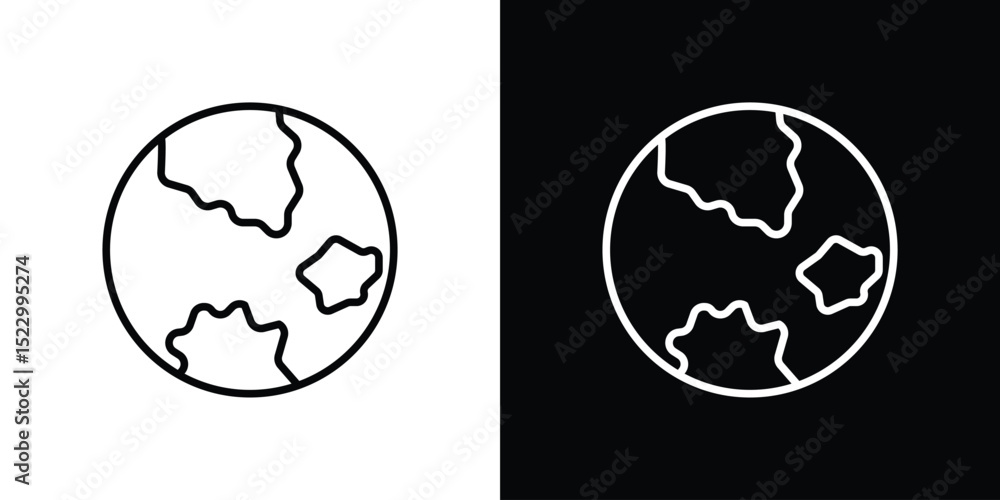 Poster earth icon graphic vector set for ui design
