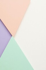 Abstract pastel color block design featuring a tranquil palette of soft peach, lavender, and mint green hues on a bright white background, ideal for modern branding and design projects.