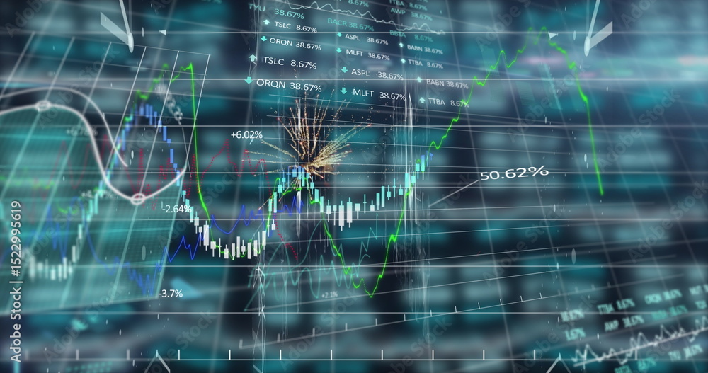 Poster image of data processing over financial data on grid