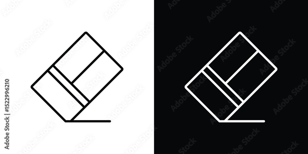 Poster eraser icon graphic vector set for ui design