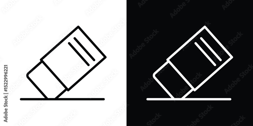 Poster eraser icon graphic vector set for ui design