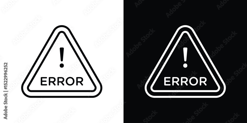 Poster error icon graphic vector set for ui design