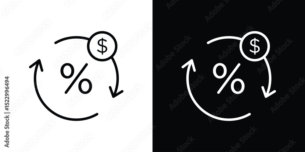 Poster exchange rate icon graphic vector set for ui design