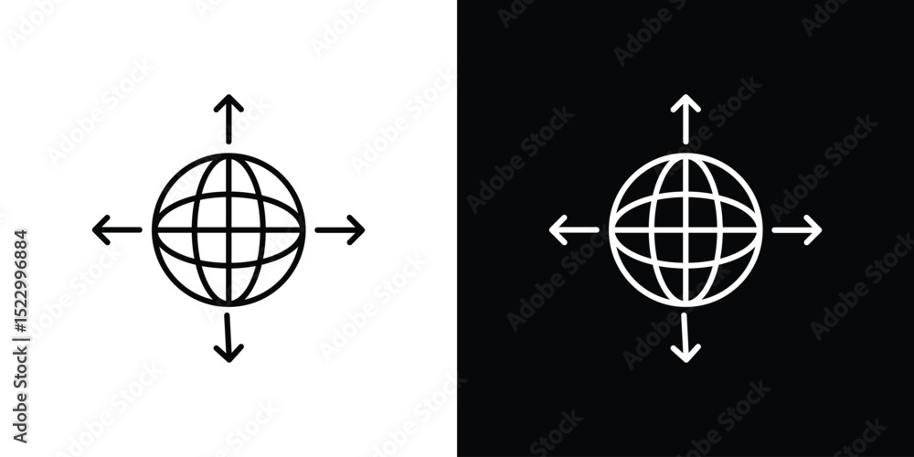 Poster external world icon graphic vector set for ui design