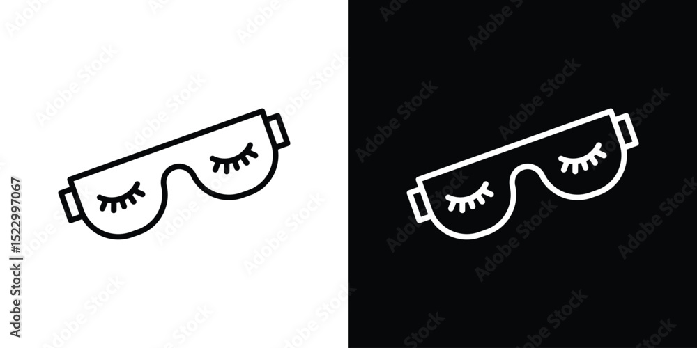 Poster eye mask icon graphic vector set for ui design