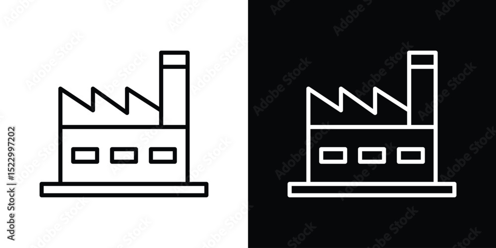 Poster factory icon graphic vector set for ui design