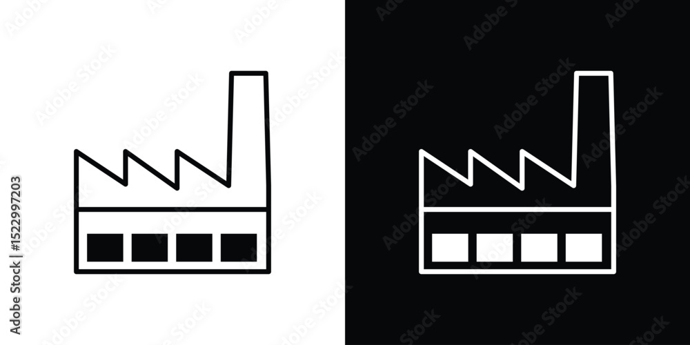 Aufkleber factory icon graphic vector set for ui design