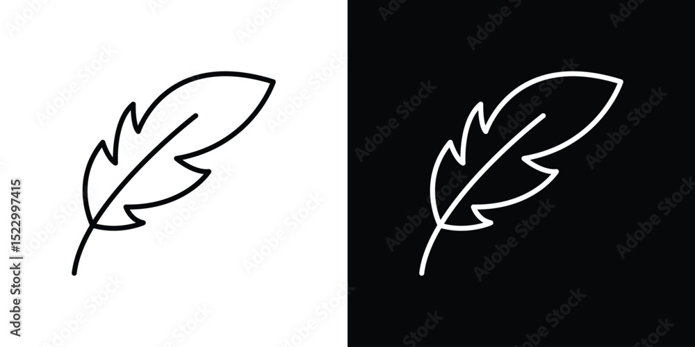 Poster feather icon graphic vector set for ui design