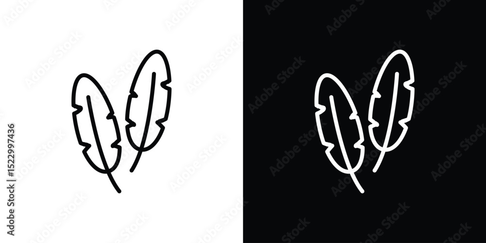 Poster feather icon graphic vector set for ui design
