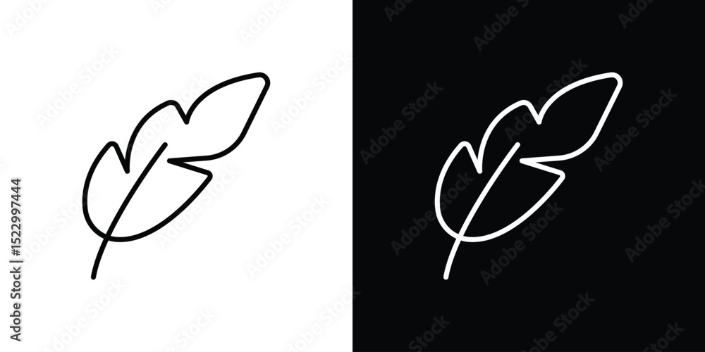 Poster feather icon graphic vector set for ui design