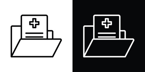 File medical icon Graphic vector set for ui design