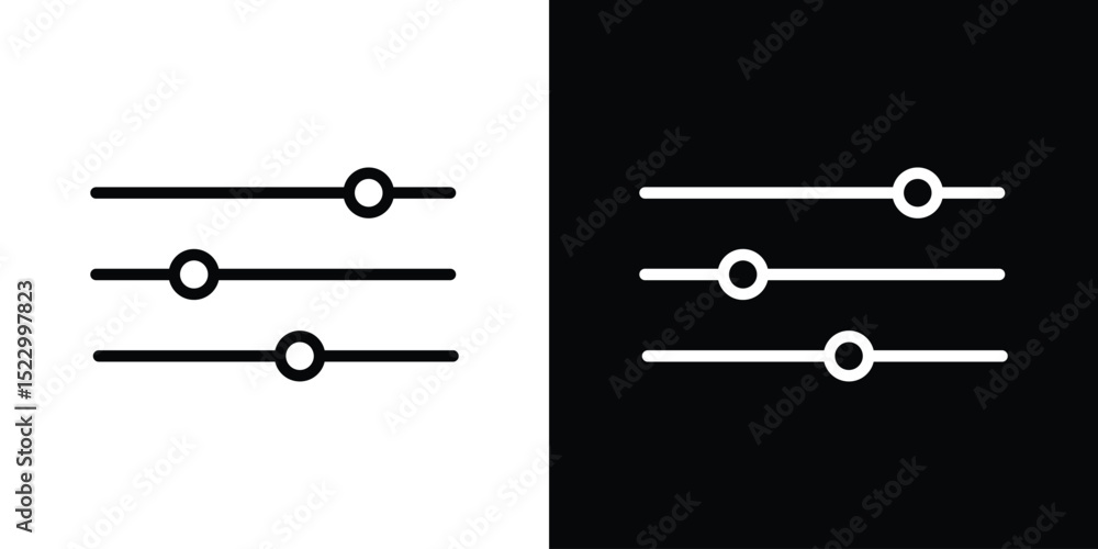 Poster filter icon graphic vector set for ui design