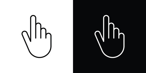 Finger icon Graphic vector set for ui design