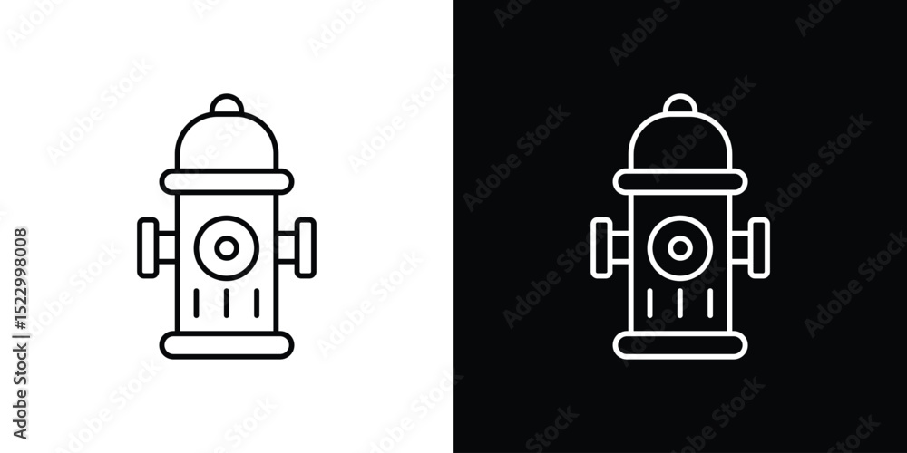 Poster fire hydrant icon graphic vector set for ui design