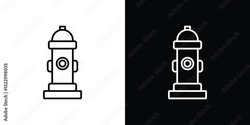 Poster fire hydrant icon graphic vector set for ui design