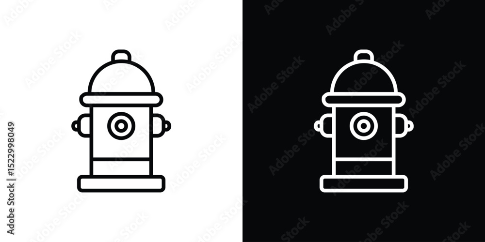 Aufkleber fire hydrant icon graphic vector set for ui design