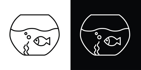 Fish bowl icon Graphic vector set for ui design