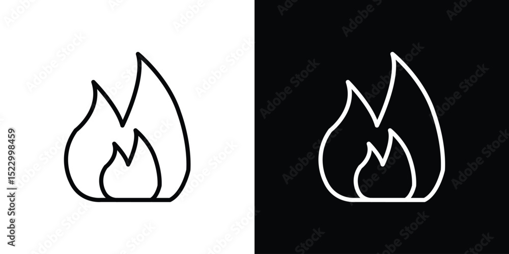 Aufkleber flame icon graphic vector set for ui design