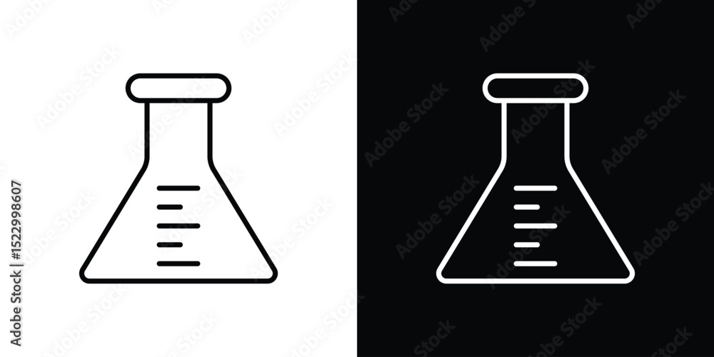 Poster flask icon graphic vector set for ui design