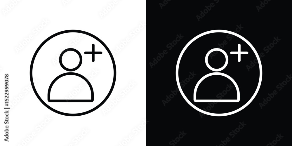 Poster follower icon graphic vector set for ui design