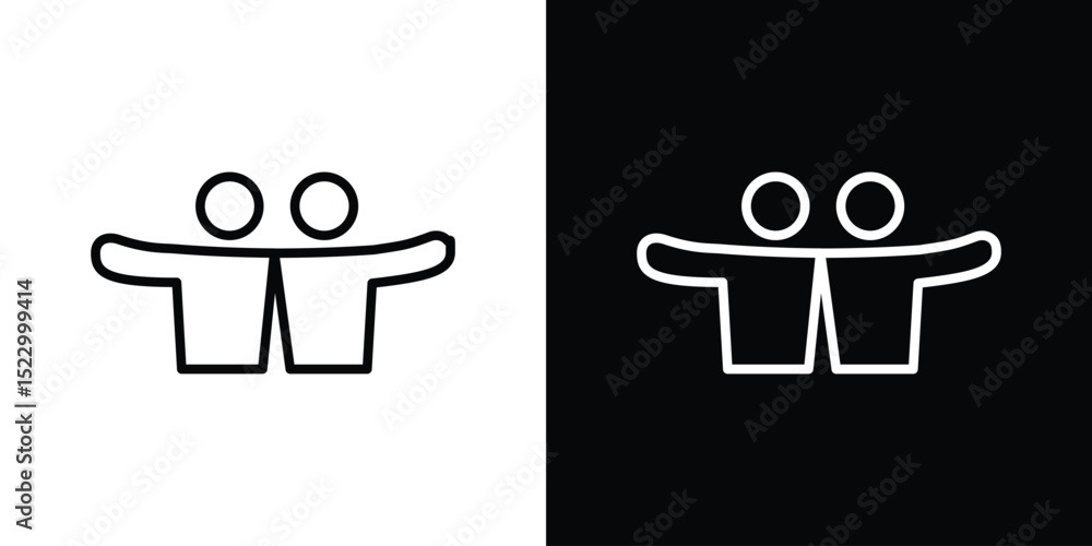 Poster friends icon graphic vector set for ui design
