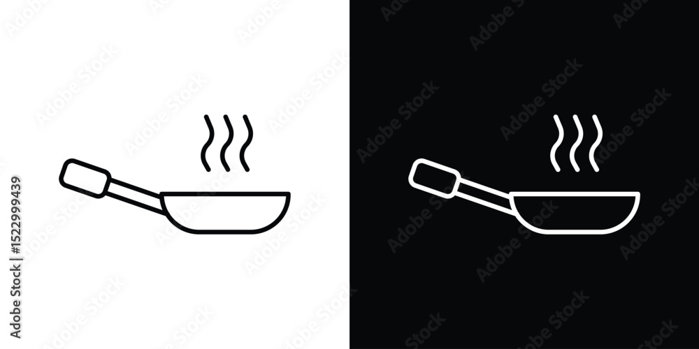 Aufkleber frying pan icon graphic vector set for ui design