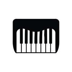 piano keys isolated on white