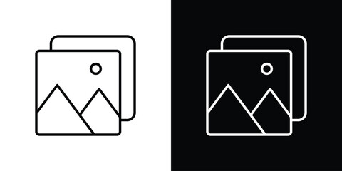 Gallery icon Graphic vector set for ui design