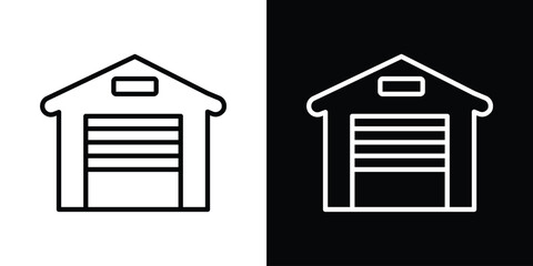 Garage icon Graphic vector set for ui design