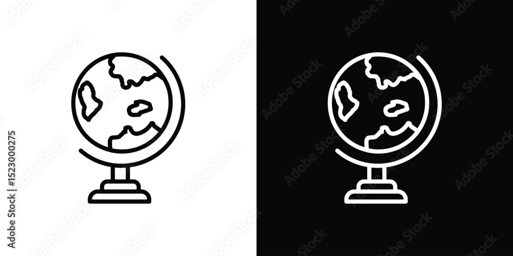 Poster globe icon graphic vector set for ui design