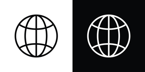 Globe icon Graphic vector set for ui design