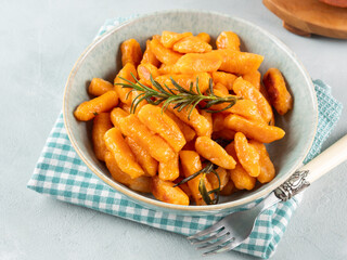 Pumpkin potato gnocchi easy Italian autumn recipe with hokkaido squash